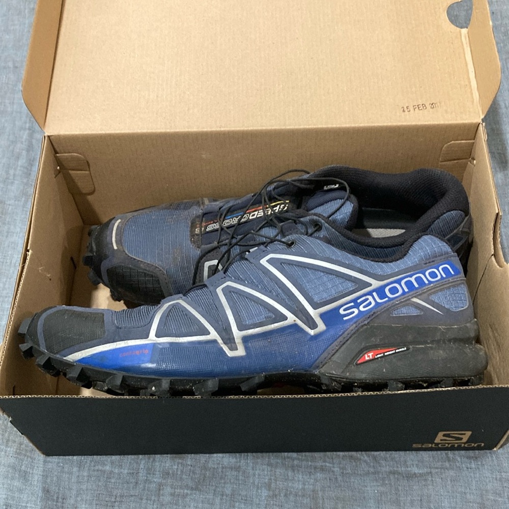 Salomon Men's Speedcross 4 Trail Running Shoes- Slateblue/Black/Blue Yonder